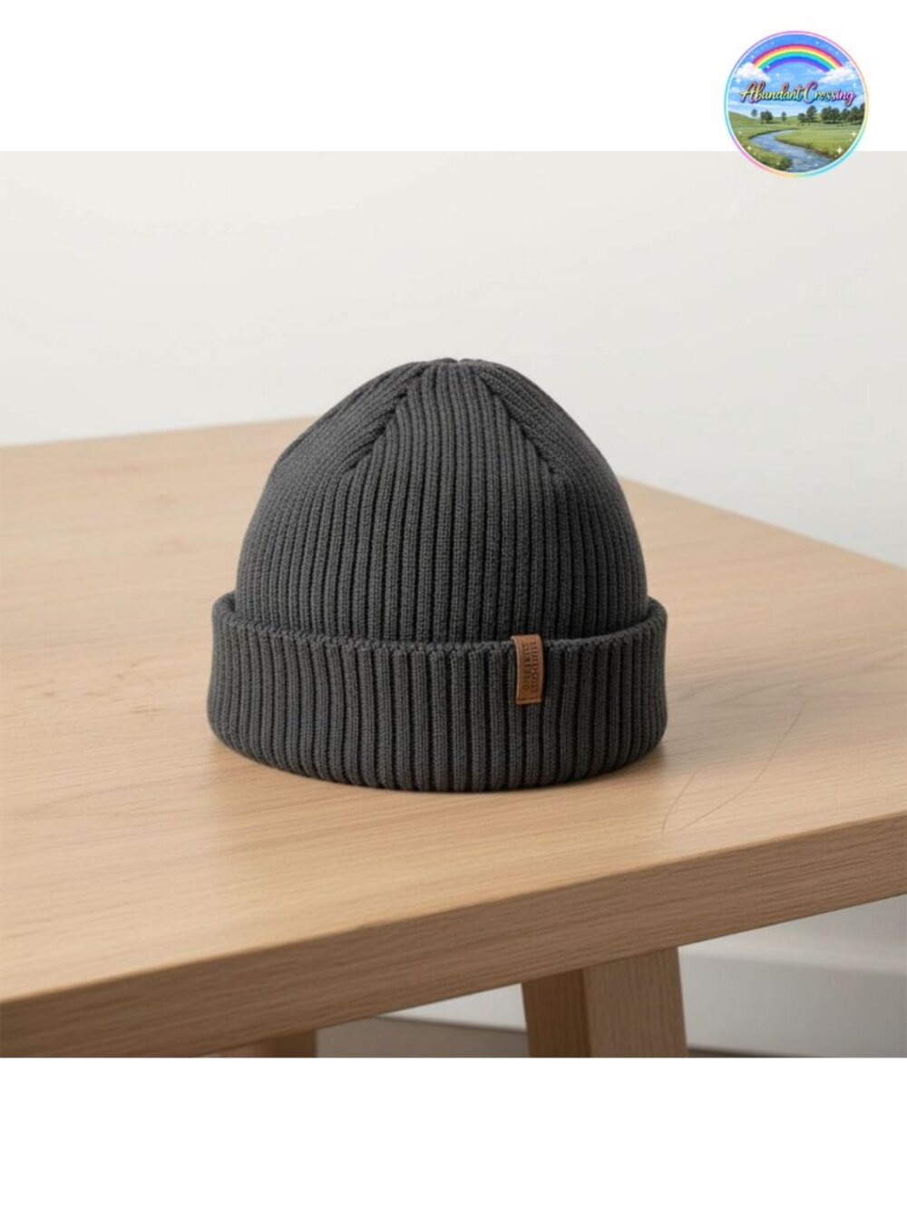 Merino Wool Beanie Cuffed Ribbed Knit Winter Hat Unisex Outdoor Warm